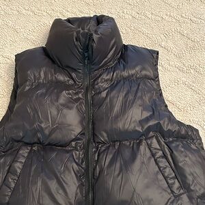 Sleek Black Women's Puffer Vest